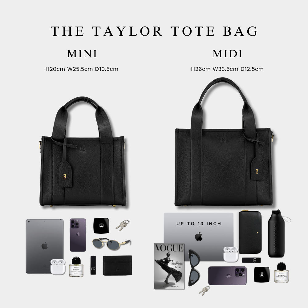 Mini Taylor Tote bag - Black Leather