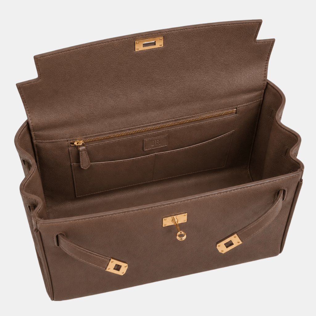 Eaton Top handle Work bag - Dark Brown