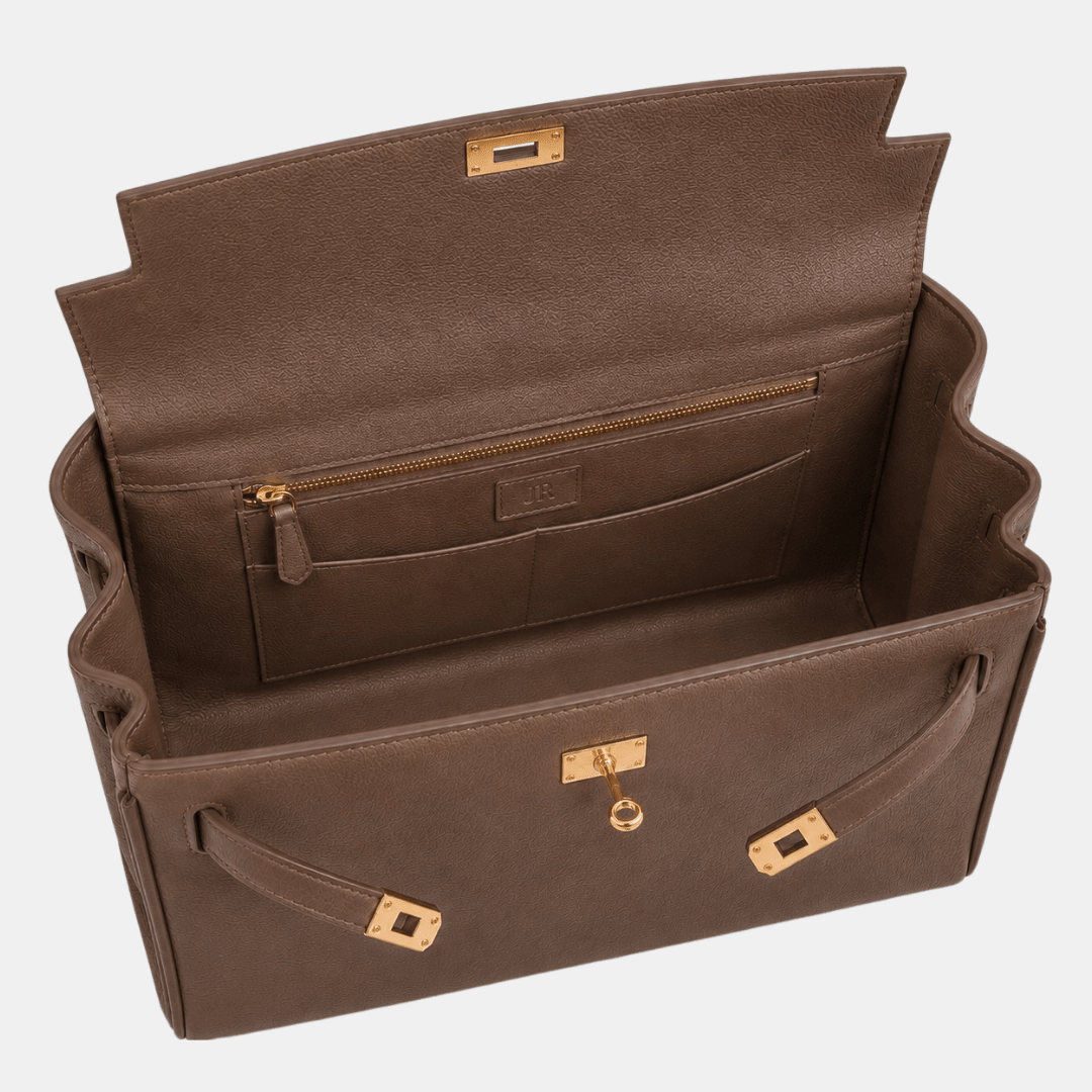 Eaton Top handle Work bag - Dark Brown