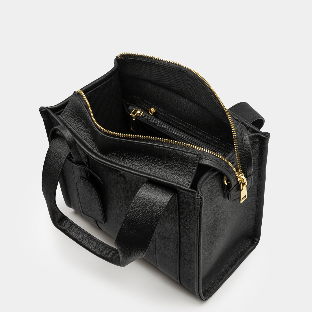 Mini Taylor Tote bag - Black Leather